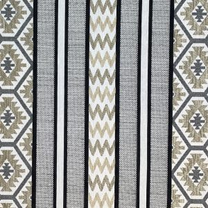 Tapicería Geométrica Etnica Negro