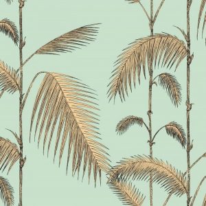 Palm Leaves Sky Blue