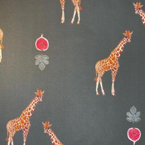 Tela Jirafa Fondo Oscuro