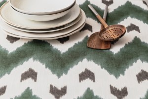 Mantel Ikat Samarkanda Verde