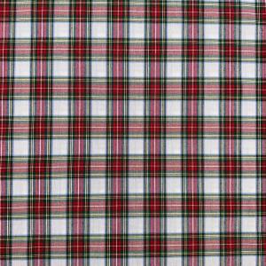 Tela Loneta Cuadro Escoces Blanco Pequeño