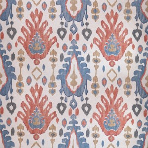TELA LINO IKAT BALI AZUL