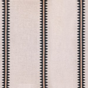 Tela lino Corfú con dibujo en negro sobre fondo piedra