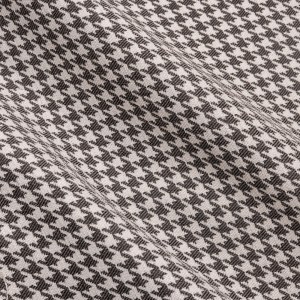 Tela de tapicería con dibujo de pata de gallo en blanco y negro