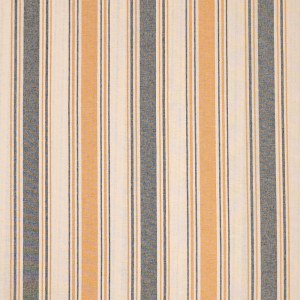 Tela de rayas tejidas en negro y amarillo de varios anchos sobre fondo natural