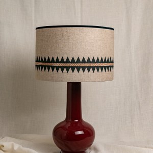 Pantalla para lámpara de Lino Corfú negro