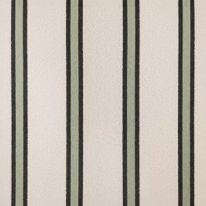 Tela tejida en color blanco y tacto suave con rayas verdes y negras tejidas