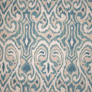 estampada con dibujos abstractos en tonos verde agua