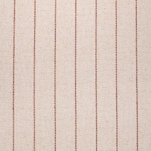 Tela de tapicería con fondo beige y crudo trenzado y raya rosa tejida