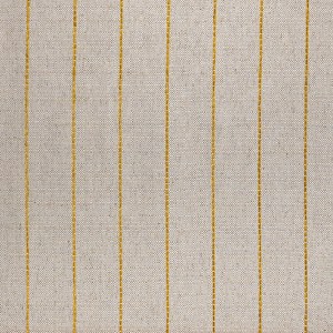 Tela de tapicería con fondo beige y crudo trenzado y raya amarilla tejida