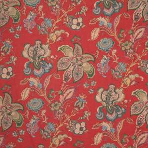 Tela Lino Camelia Roja